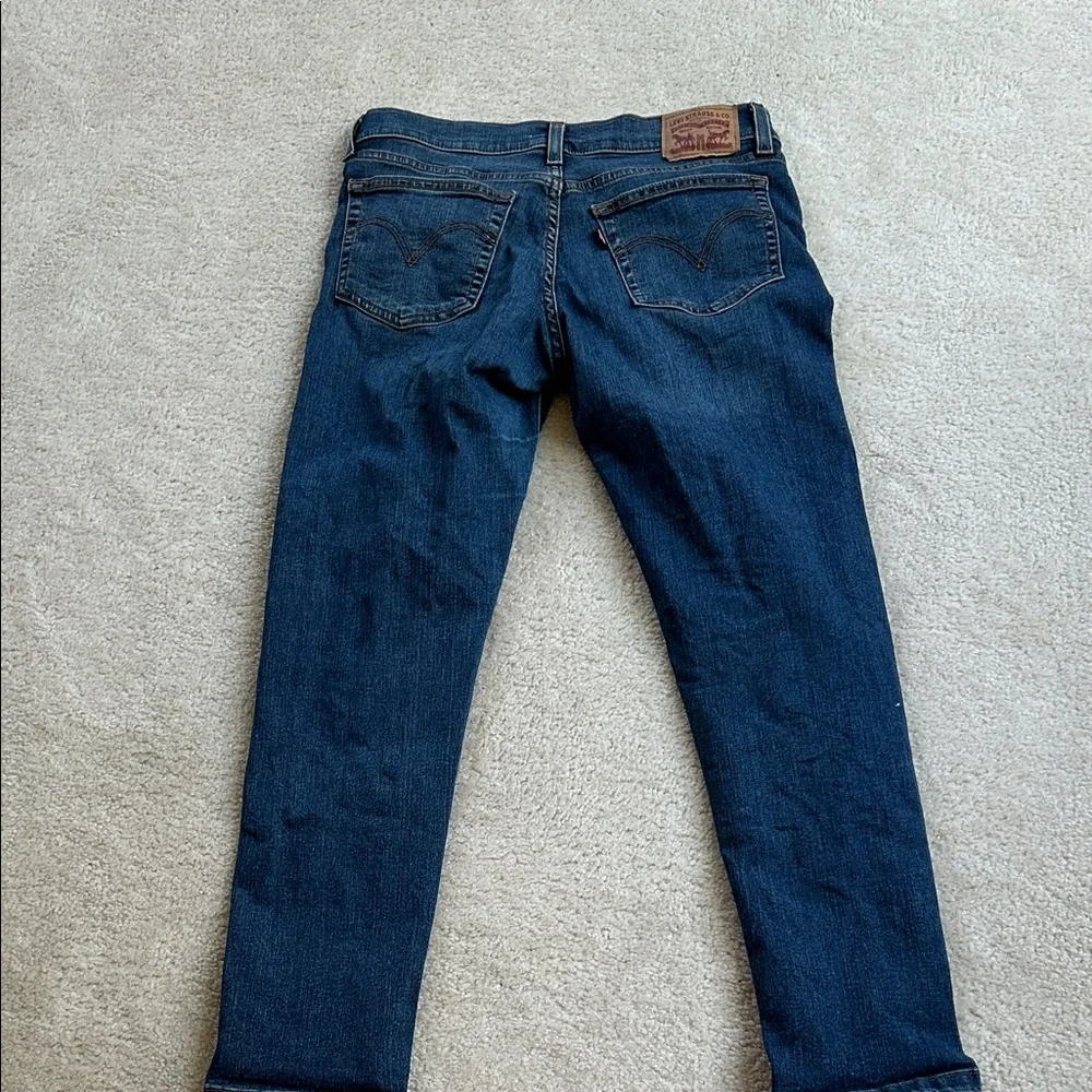 Levi's Women's Boyfriend Jeans - Dark Blue - Picture 3 of 3